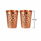 Dimple Pure Copper Glasses | 350ml Ayurveda Living