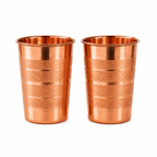 Pure Copper Drinking Glass Set of 2 – Classic Textured Finish