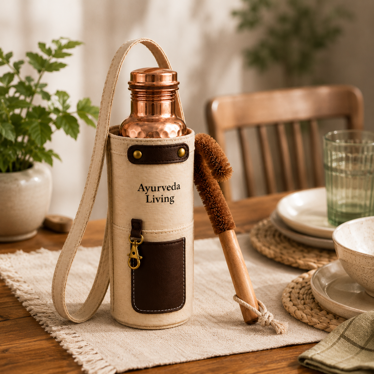 Ayurvedic Pure Copper Bottle - Bundle Pack | 900ml