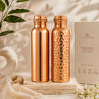 Ayurvedic Pure Copper Bottle Couple Set | 900 ml x 2