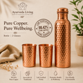 Pure Copper Ritual Set — Bottle & 2 Handcrafted Glasses