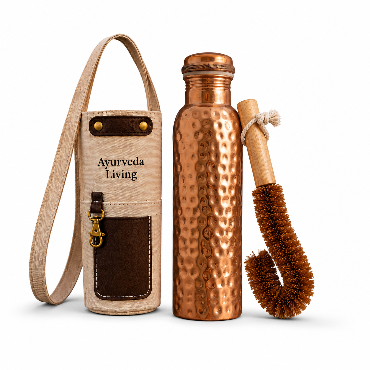 Ayurvedic Pure Copper Bottle - Bundle Pack | 900ml