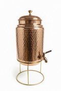 Hammered Pure Copper Water Dispenser with Stand | 5L & 10L