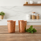 Copper Glasses - Lifestyle Wooden Table