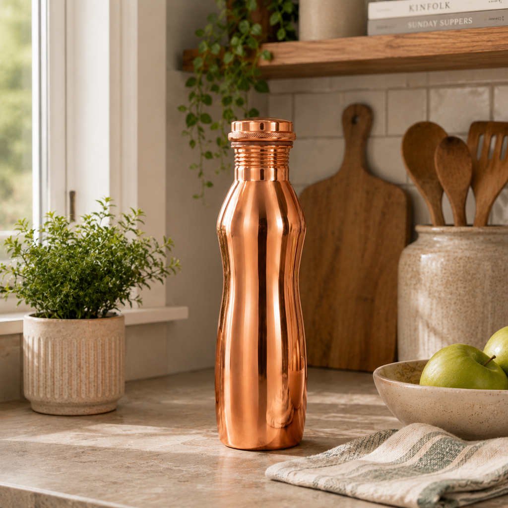 Pure Copper Classic Water Bottle | 600 ml