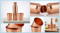 Ayurvedic Copper Set - Pure Copper Bottle + 2 Glasses