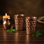 Dimple Glass - Dark Wood Lifestyle