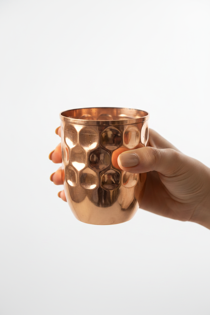 Honeycomb Copper Glass - Hand Hold