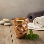 Honeycomb Copper Glass - Lifestyle