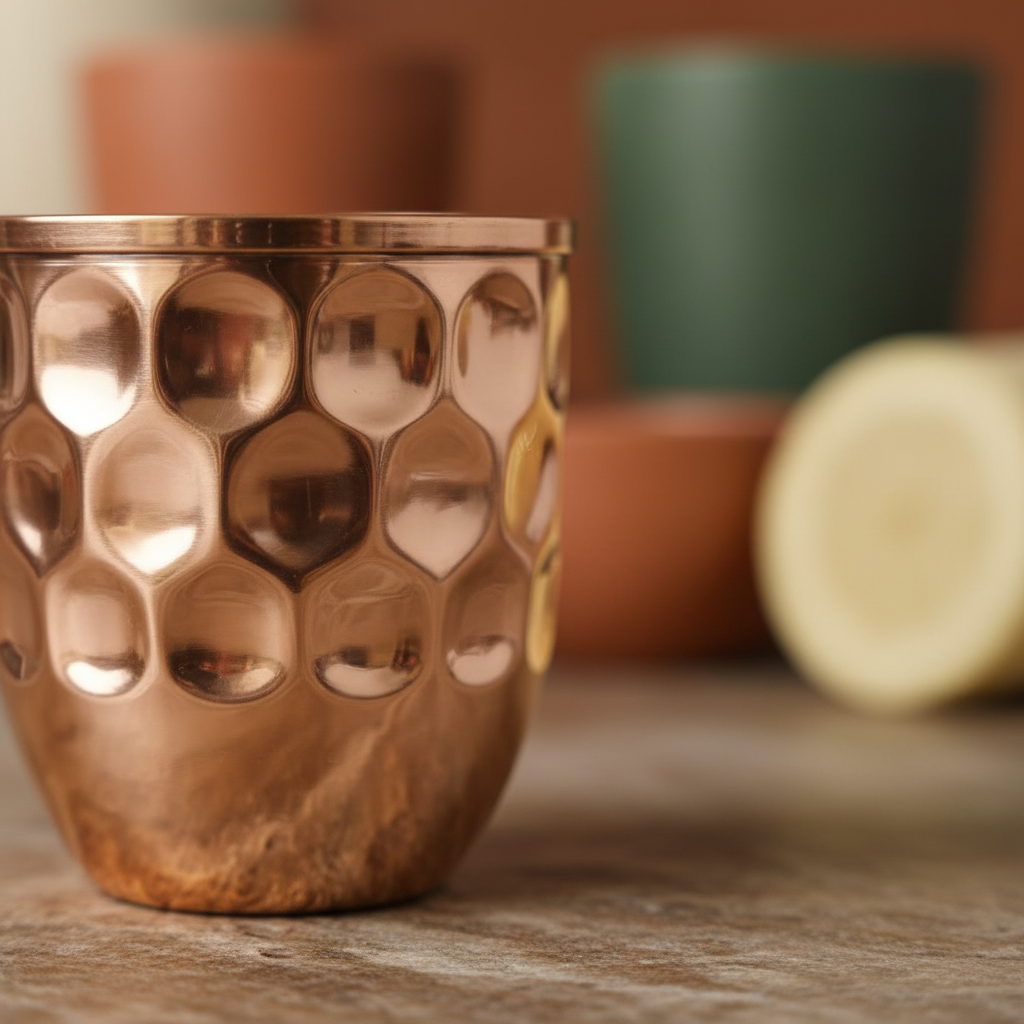 Honeycomb Copper Glass - Texture