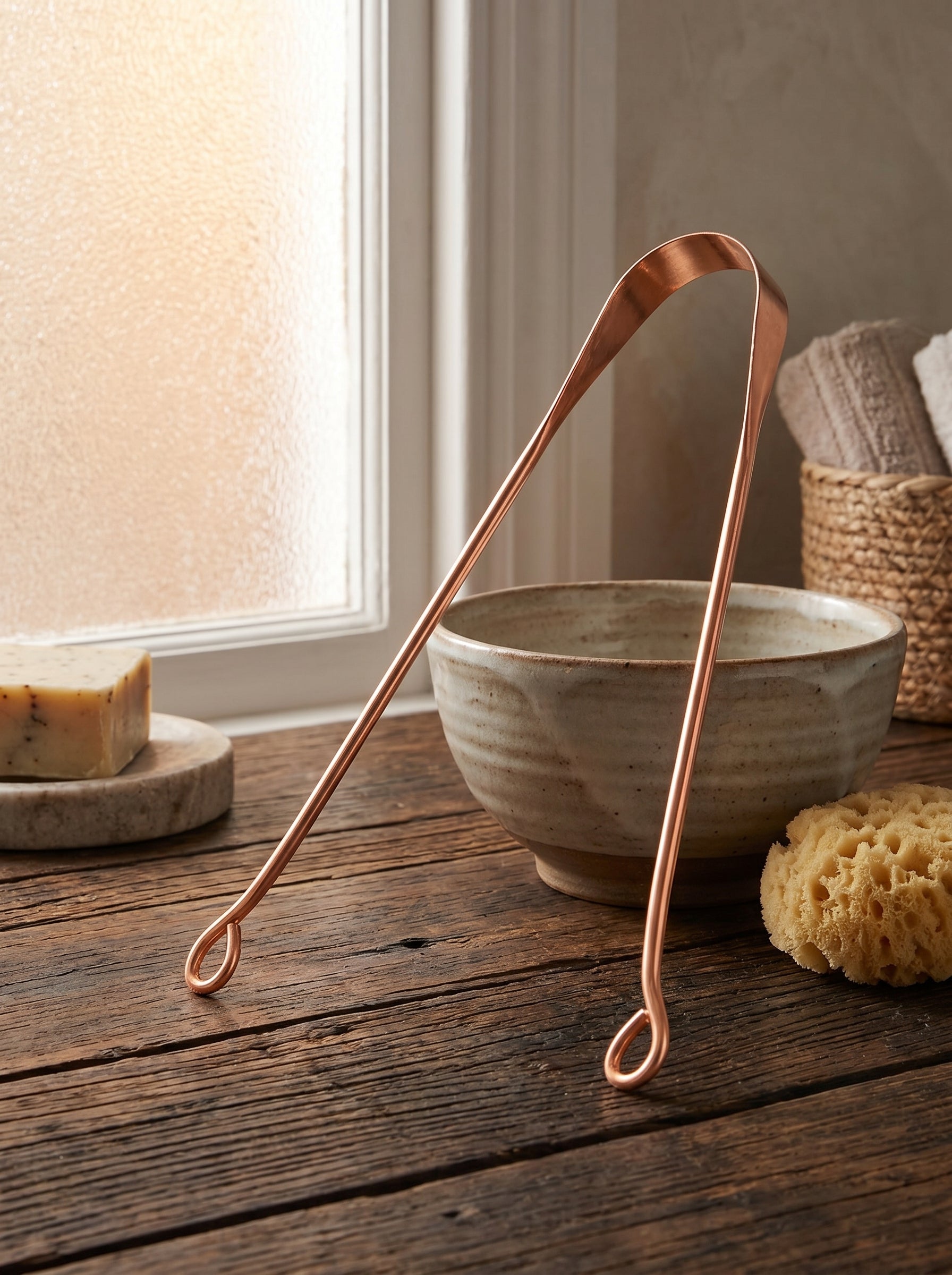 Ayurvedic Copper Tongue Scraper | Daily Oral Detox Tool