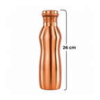 Pure Copper Classic Curved Water Bottle | 600 ml Ayurveda Living