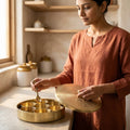 Brass Spice Box (Masala Dabba) – 7 Inch with 7 Bowls & Spoon