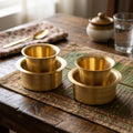 Brass Davara Coffee Serving Set of 2