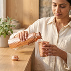 Pure Copper Ritual Set — Bottle & 2 Handcrafted Glasses