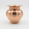 Pure Copper Indian Kalash Lota | 13 cm Pooja Vessel Ayurveda Living