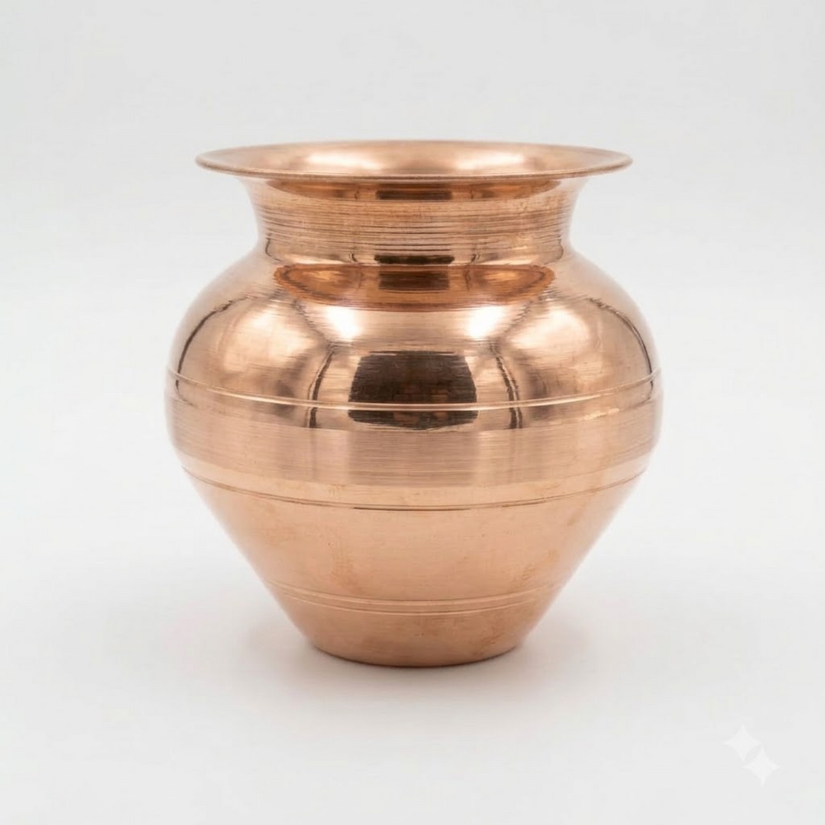 Pure Copper Indian Kalash Lota | 13 cm Pooja Vessel Ayurveda Living