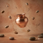 Pure Copper Indian Kalash Lota | 13 cm Pooja Vessel Ayurveda Living