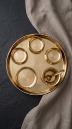 Pure Kansa Bronze Thali Set – 7 Piece Traditional Dining Set Ayurveda Living