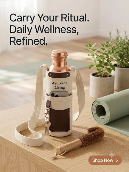 Ayurvedic Pure Copper Bottle - Bundle Pack | 900ml Ayurveda Living